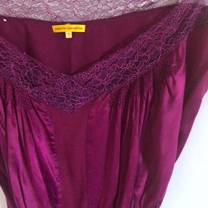 Catherine Malandrino 100 % Silk lace blouse.